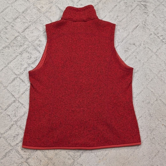 Patagonia Vest Jacket Womens L Red Heathered Better Sweater Full Zip Fleece - Picture 9 of 9
